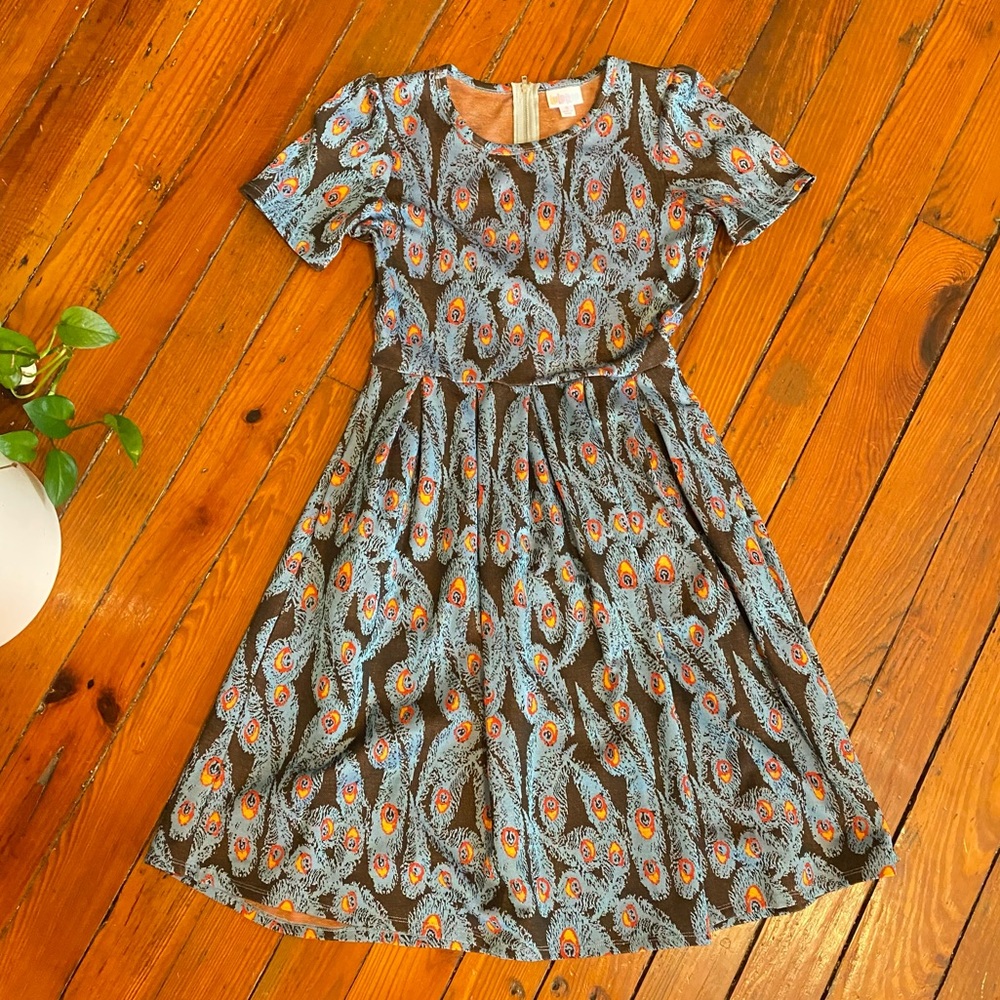 Peacock Amelia Fit & Flare Short Sleeve Dress Size 2